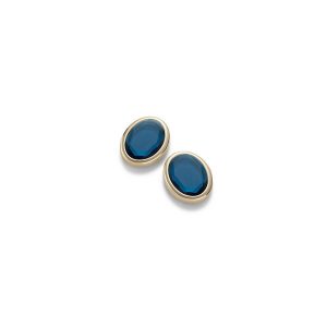 Aquaforte Blue Faceted Venitian Glass Studs