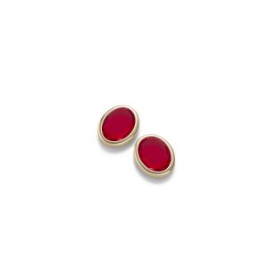 Aquaforte Red Faceted Venitian Glass Studs
