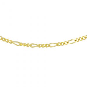 Gold Plated Figaro Chain 24"