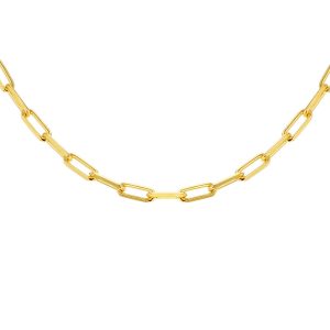 Gold Plated Paper Link Chain 18"