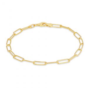 Vermeil Gold Plated Paper Link Bracelet