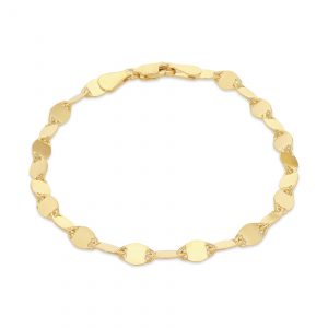Gold Plated Flat Mirror Bracelet