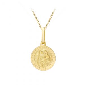 Gold Plated St Christopher Pendant