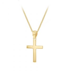 Gold Plated Plain Cross Pendant