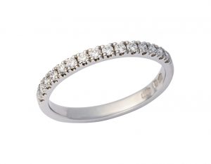 Platinum 15 Diamond Pavé Set Band
