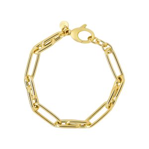 Silver Gold Long Thick Link Bracelet