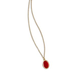 Aquaforte Caramelle Ovali Red Faceted Ventitian Glass Pendant