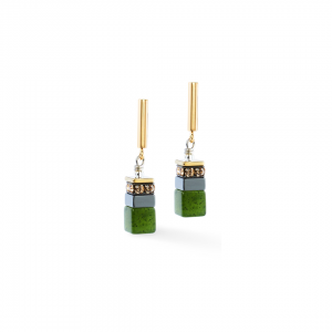 Coeur de Lion GeoCUBE Precious Motion Earrings in Forest Light