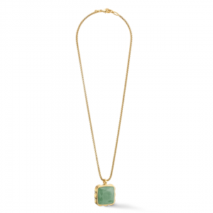 Coeur de Lion Amulet Spikes Square Aventurine Pendant