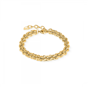 Coeur de Lion Mesh Chain Classic Gold Bracelet