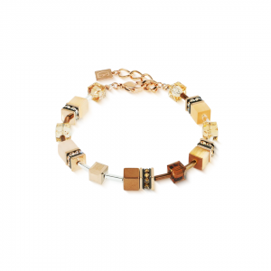 Coeur de Lion GeoCUBE Iconic Mocha Mousse Rosegold Bracelet