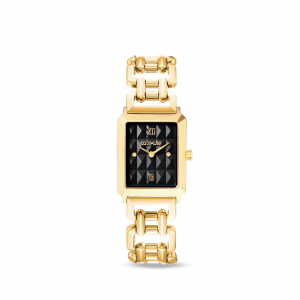 Coeur de Lion Iconic Spikes Black Statement Gold Watch