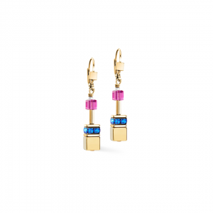 Coeur de Lion GeoCUBE Iconic Metallic Earrings Rainbow in Gold