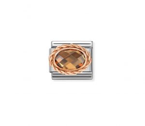 Nomination Composable Classic Link Rose Gold Smokey Stone