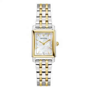 Bulova Sutton Two Toned Ladies Watch Mother Of Pearl Dial