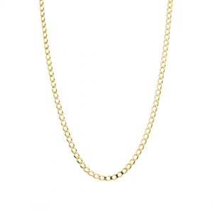 9K Gold Men's Curb Necklace 20"/22"
