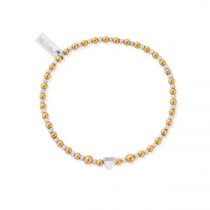 ChloBo Mixed Metal Inset Heart Bracelet