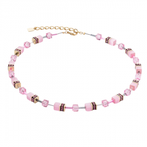 Coeur De Lion Iconic Mono Gold Pink Necklace