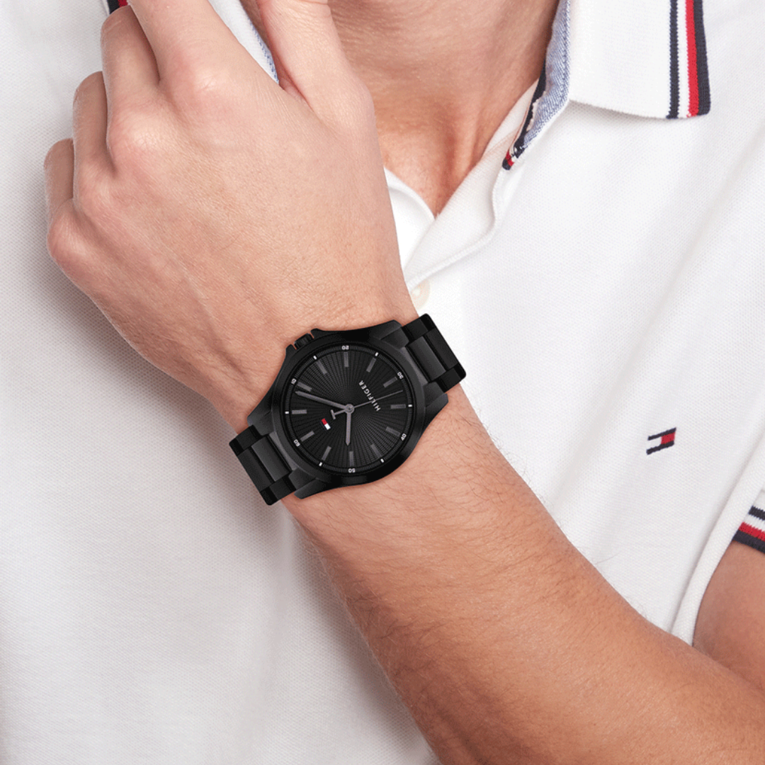Tommy Hilfiger Bruce Black Stainless Steel Watch - Image 3