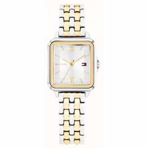 Tommy Hilfiger Two Tone Ladies Square Dial Watch
