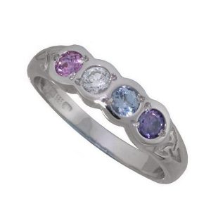 Sterling Silver Family Colours Ring