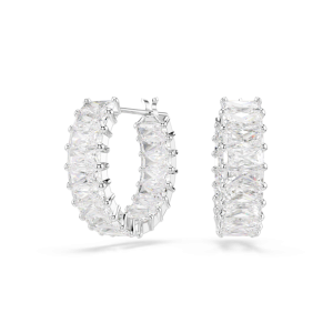 Swarovski Matrix Baguette Cut Hoop Earrings