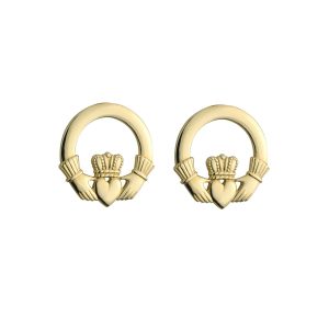 10K Gold Claddagh Small Stud Earrings