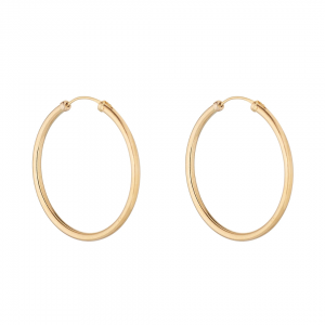 9K Gold 30mm Flexible Hoop Earrings