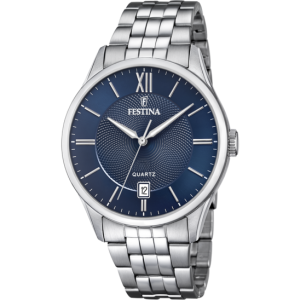 Festina Gents Stainless Steel Watch with Navy Face