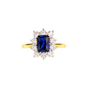 NEW5586211sapphire CZ cluster ring-1272-NEW-817