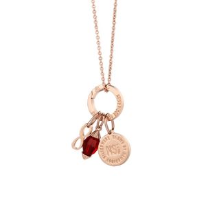 Newbridge Ti Amo Rose Gold Plated Birthstone Pendant