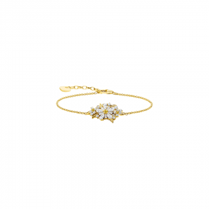 Thomas Sabo Gold-plated flower bracelet Lovely Daisy with stones