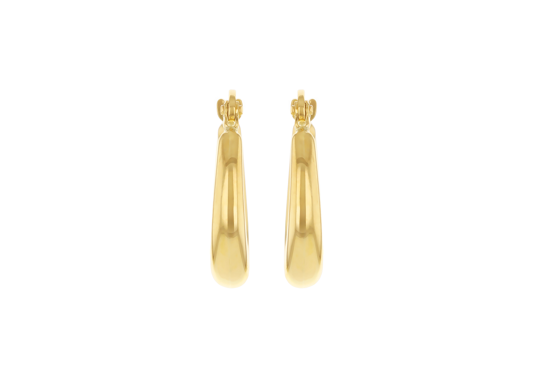 9k Gold Tapered Creole Hoops - Image 3
