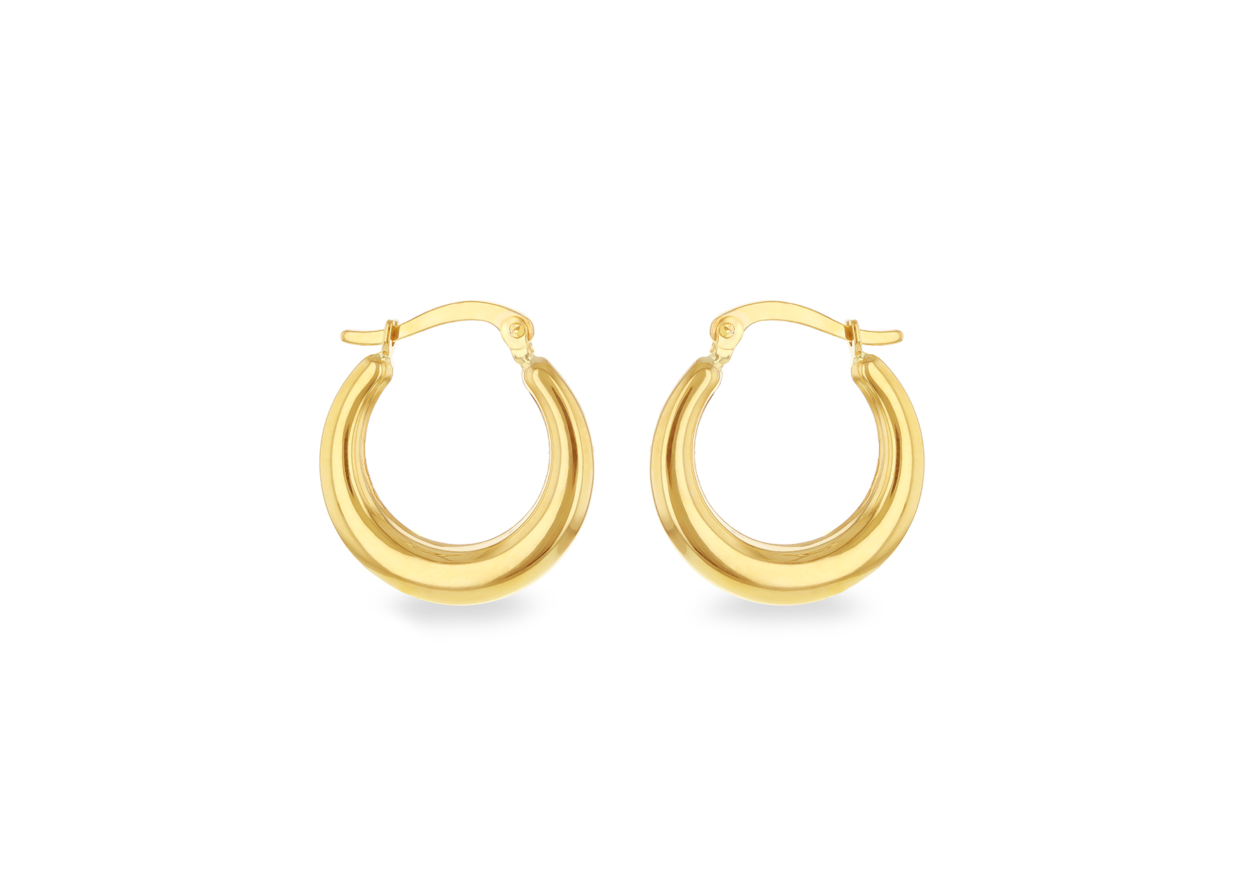 9k Gold Tapered Creole Hoops