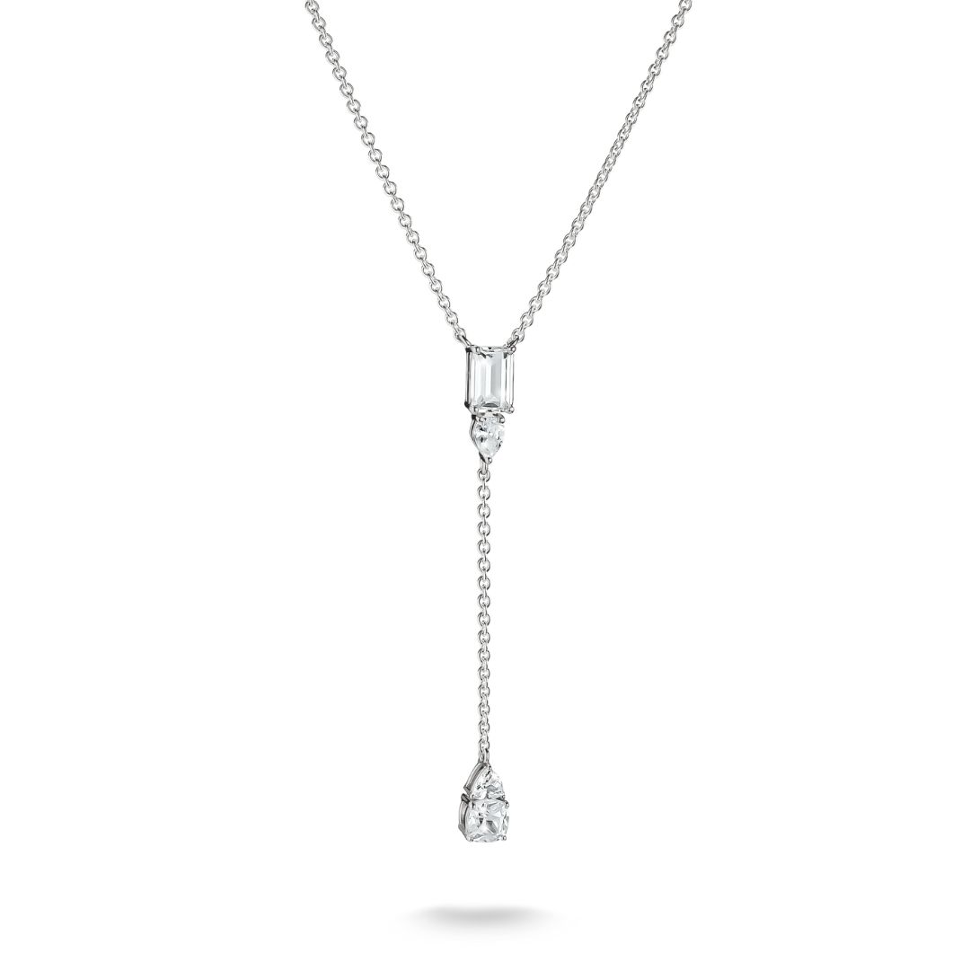 THOMAS SABO Silver Y Necklace with White Zirconia Stones
