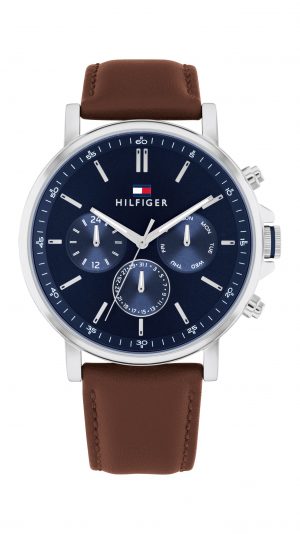Tommy Hilfiger Tyson Brown Leather Strap Watch