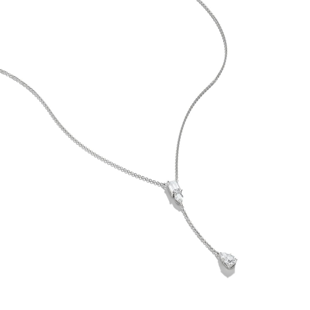THOMAS SABO Silver Y Necklace with White Zirconia Stones - Image 2