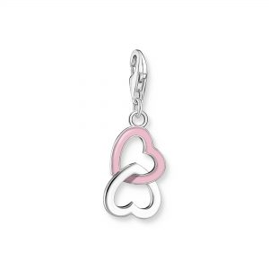 THOMAS SABO Pink Double Heart Charm