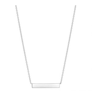 Silver Chunky Bar Pendant