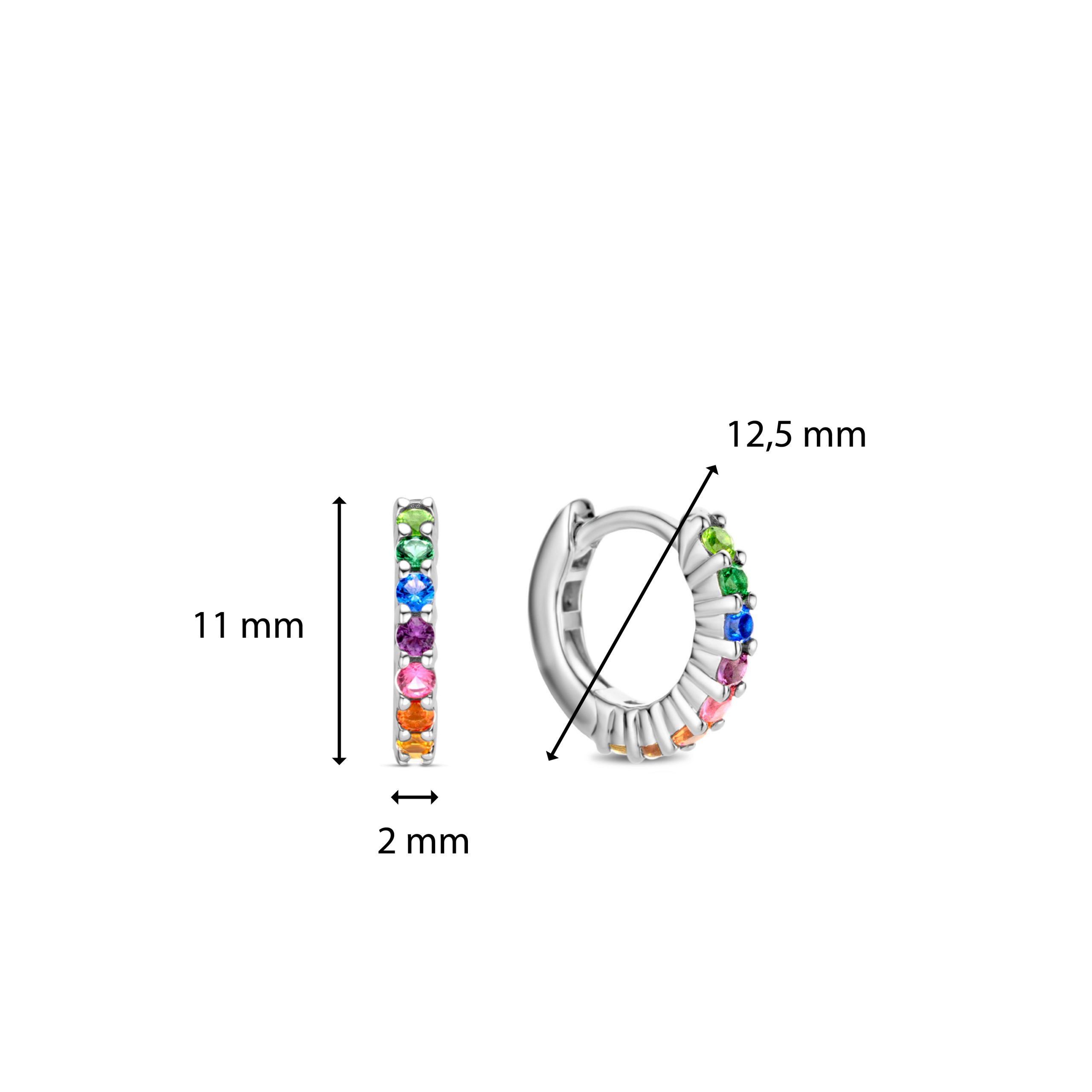 Ti Sento Milano Multi Stone Hoops - Image 4