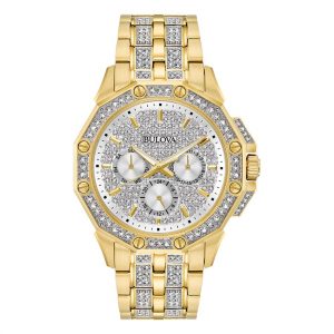 Bulova Crystal Octava Watch Gold Tone