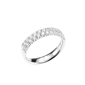 9K White Gold CZ Eternity Ring