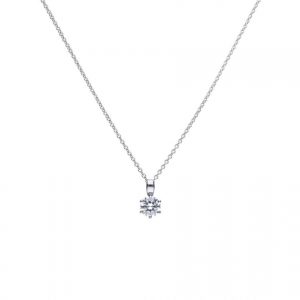 Diamonfire Solitaire 1CT Pendant Sterling Silver