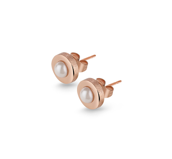 Newbridge Stud Earrings with Cream Stone - Image 2