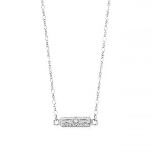 ChloBo Stellar Fortune Bar Necklace in Silver