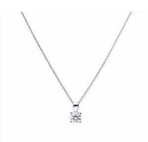 Diamonfire 4 Claw Set 1ct Zirconia Necklace
