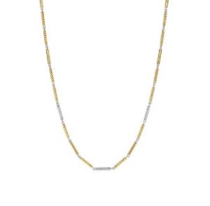 Ti Sento Gilded Pave Cubic Zirconia Bar Necklace