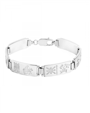 History Of Ireland Sterling Silver Bracelet