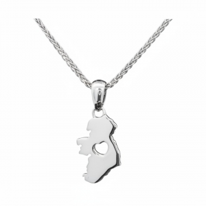 Sterling Silver Heart in Ireland Pendant