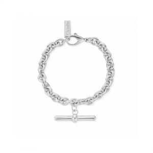 ChloBo Silver T-Bar Anchor Chain T-Bar Bracelet